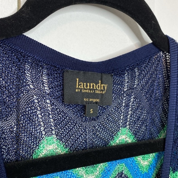 Laundry By Shelli Segal Blue and Green Knit Dress - small - ZipUp - Picture 3 of 5